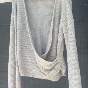 Free People Sweater with Draped Fron